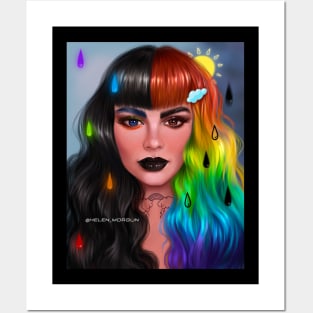 Rainbow girl Posters and Art